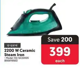Makro Eiger 2200 W Ceramic Steam Iron offer