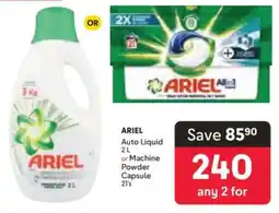 Makro ARIEL Auto Liquid 2L or Machine Powder Capsule 21's offer