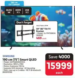 Makro Samsung 190 cm (75) Smart QLED offer