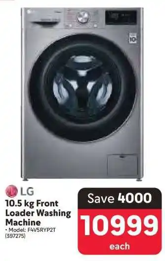 Makro LG 10.5 kg Front Loader Washing Machine offer