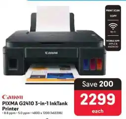 Makro Canon PIXMA G2410 3-in-1 InkTank Printer offer