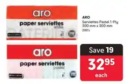Makro ARO Serviettes Pastel 1-Ply offer