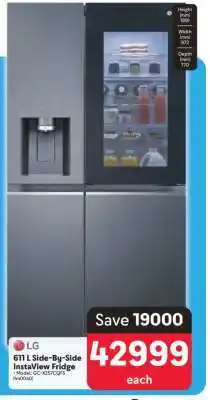 Makro LG 611 L Side-By-Side InstaView Fridge offer