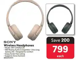 Makro Sony Wireless Headphones offer