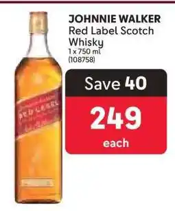 Makro JOHNNIE WALKER Red Label Scotch Whisky offer