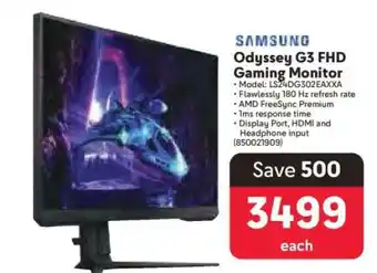 Makro Samsung Odyssey G3 FHD Gaming Monitor offer