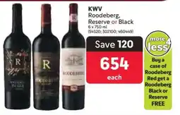 Makro KWV Roodeberg Reserve or Black offer