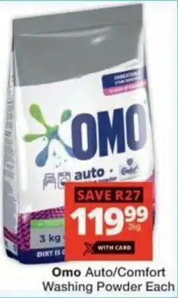 Checkers Omo Auto/Comfort Washing Powder Each offer