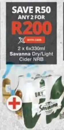 Checkers Savanna Dry/Light Cider NRB offer