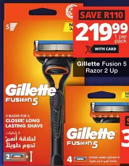 Checkers Gillette Fusion 5 Razor 2 Up offer