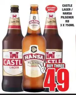Boxer Castle lager/ hansa pilsener rb offer