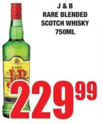 Boxer J&B rare blended scotch whisky offer