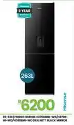 Fair Price Hisense 263Ltr Black Mirror Fridge H370BMIB-WD/H370BMI-WD/H360BMI-WD offer
