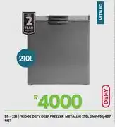 Fair Price Defy 210Ltr Mettalic Deep Freezer DMF451/407MET offer