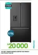 Fair Price Hisense 575Ltr French Door BLK SS Fridge H760FSB-WD offer