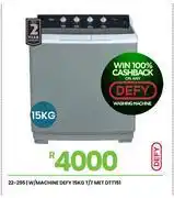 Fair Price Defy 15Kg T/T Met Washing Machine DTT151 22-295 offer