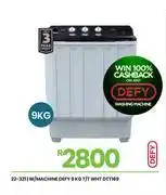 Fair Price Defy 9Kg T/T WHT Washing Machine DTT169 22-321 offer