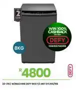 Fair Price Defy 8Kg T/L Met Washing Machine DTL165/156 22-316 offer