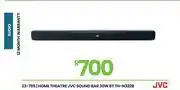Fair Price JVC 30W Sound Bar Home Theatre BT TH-N322B 23-795 offer