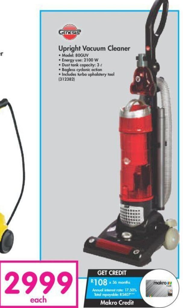 Upright Vacuum Cleaner 2100W offer at Makro