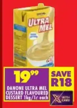 Shoprite Danone ultra mel custard flavoured dessert offer