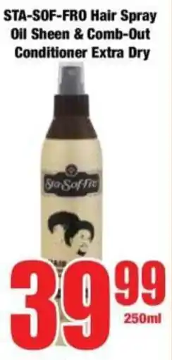 Boxer STA-SOF-FRO Hair Spray Oil Sheen & Comb-Out Conditioner Extra Dry offer