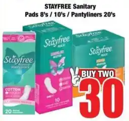 Boxer STAYFREE Sanitary Pads/ Pantyliners offer