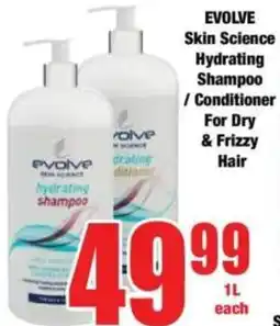 Boxer EVOLVE Skin Science Hydrating Shampoo/ Conditioner For Dry & Frizzy Hair offer