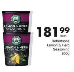 Save Robertsons Lemon & Herb Seasoning offer