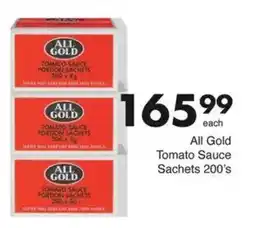 Save All Gold Tomato Sauce Sachets offer