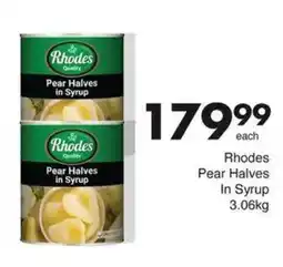 Save Rhodes Pear Halves In Syrup offer