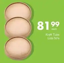 Save Kraft Tubs Lids offer