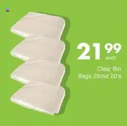 Save Clear Bin Bags 25mic offer