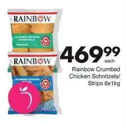 Save Rainbow Crumbed Chicken Schnitzels/ Strips offer