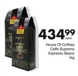 Save House Of Coffees Caffe Supremo Espresso Beans offer