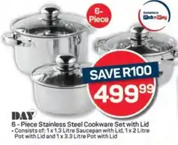 Pick n Pay DAY Stainless Steel Cookware Set with Lid offer