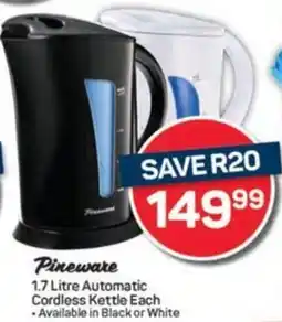 Pick n Pay Pineware Automatic Cordless Kettle Each offer