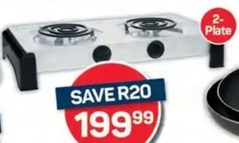 Pick n Pay Pineware 2-Plate Spiral Hotplate offer
