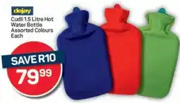 Pick n Pay Dejay Cudli Hot Water Bottle Assorted Colours Each offer