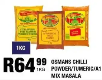 Take 'n Pay Osmans chilli powder/ tumeric/ a1 mix masala offer