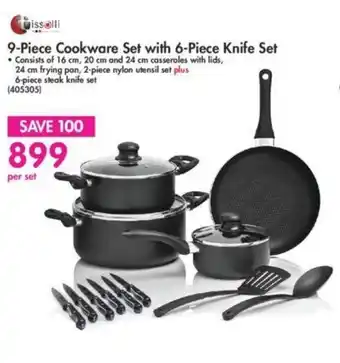 Cookware Set 9-Piece with 6-Knife Set