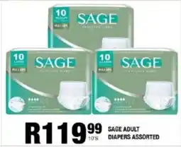Take 'n Pay Sage adult diapers assorted offer