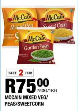 Take 'n Pay Mccain mixed veg/ peas/ sweetcorn offer