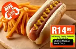 Take 'n Pay Chicken Russian Roll & Chips offer