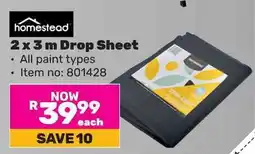 Game Homestead Drop Sheet offer