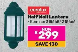 Game Eurolux Half Wall Lantern offer