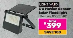 Game Light Worx 5W Motion Sensor Solar Floodlight offer