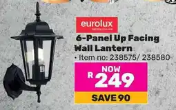 Game Eurolux 6-Panel Up Facing Wall Lantern offer