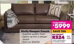 Game Sicily Sleeper Couch offer