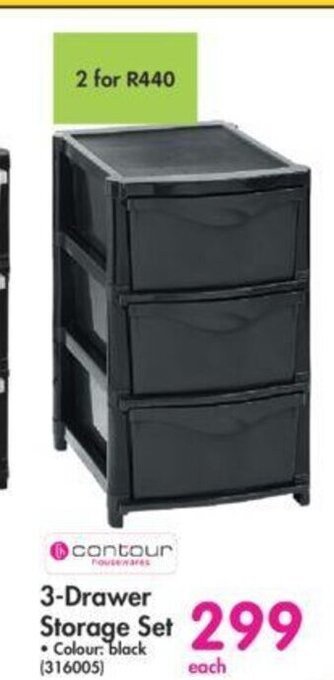 Makro Contour 3-Drawer Storage Set offer